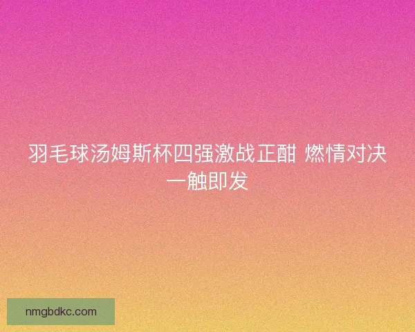 羽毛球汤姆斯杯四强激战正酣 燃情对决一触即发